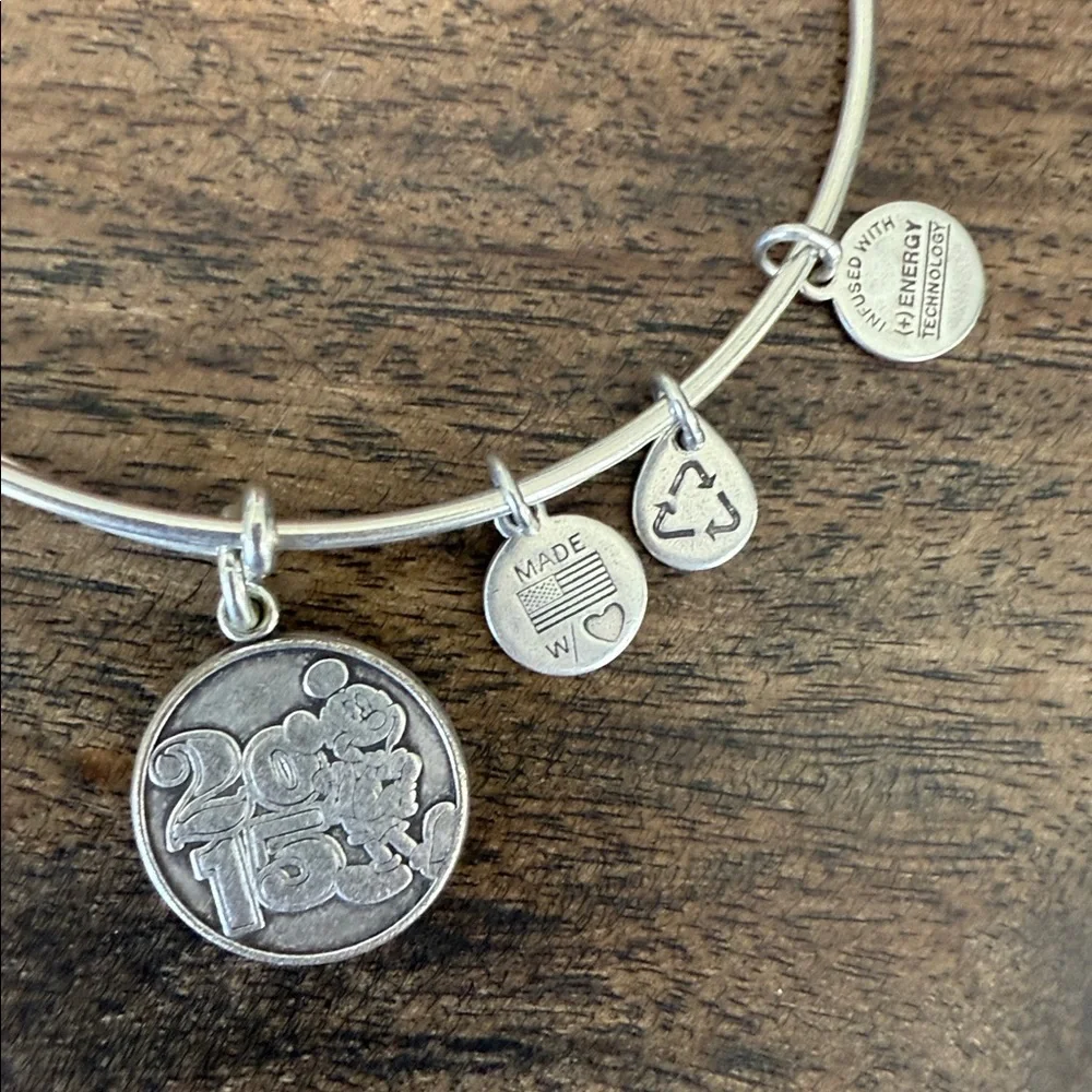 Alex and Ani Disney 2015 Mickey Mouse Silver Charm Bracelet